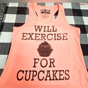 Chin up Small Tank Top Orange